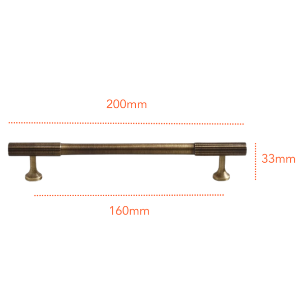 AB661 Antique Solid Brass Handle (PREORDER)