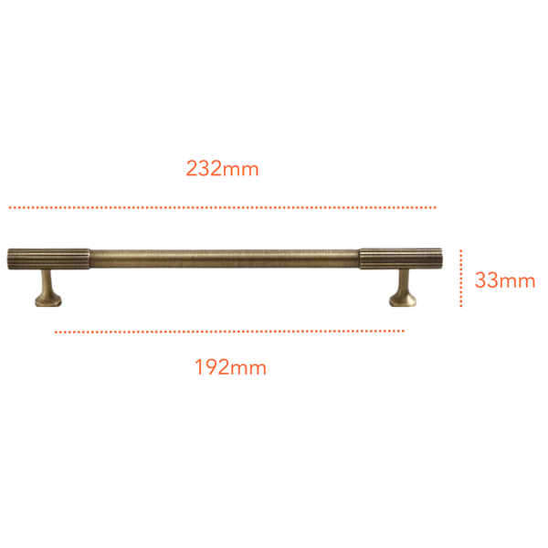 AB661 Antique Solid Brass Handle (PREORDER)