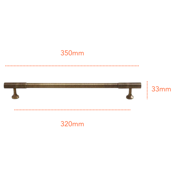AB661 Antique Solid Brass Handle (PREORDER)