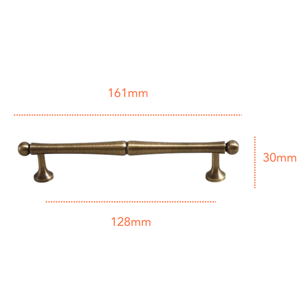 AB811 Antique Solid Brass Handle (PREORDER)