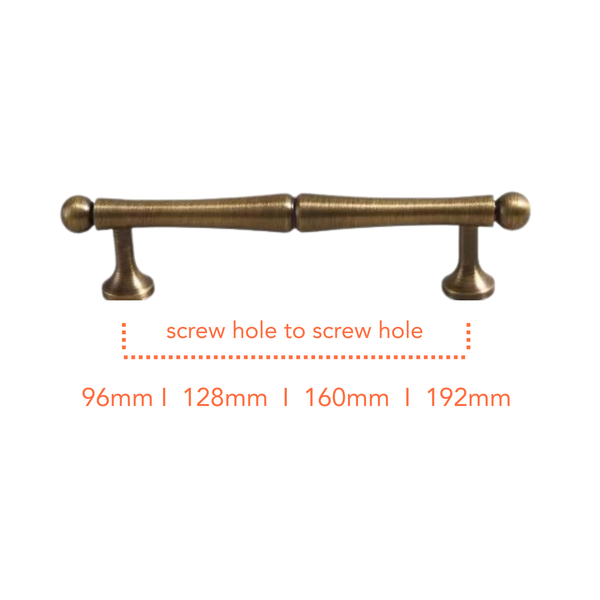 AB811 Antique Solid Brass Handle (PREORDER)
