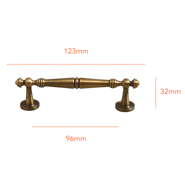 AB881 Antique Solid Brass Handle (PREORDER)
