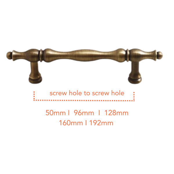 AB971 Antique Solid Brass Handle (PREORDER)