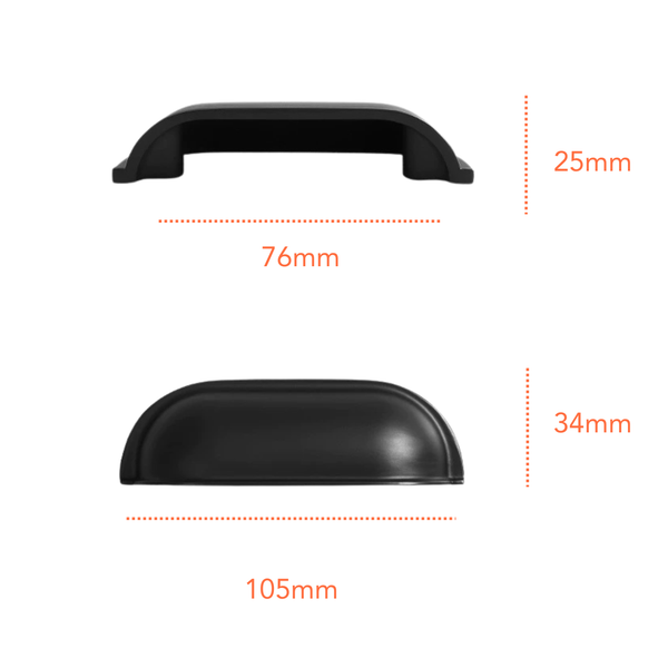 BK100 Solid Black Handle Handle (PREORDER)