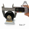 Fixed Rigid Type Black Rubber Caster (4 pieces)