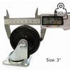 Plate Type Black Rubber Caster (4 pieces)