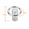 836 Plain Chrome Knob Handle