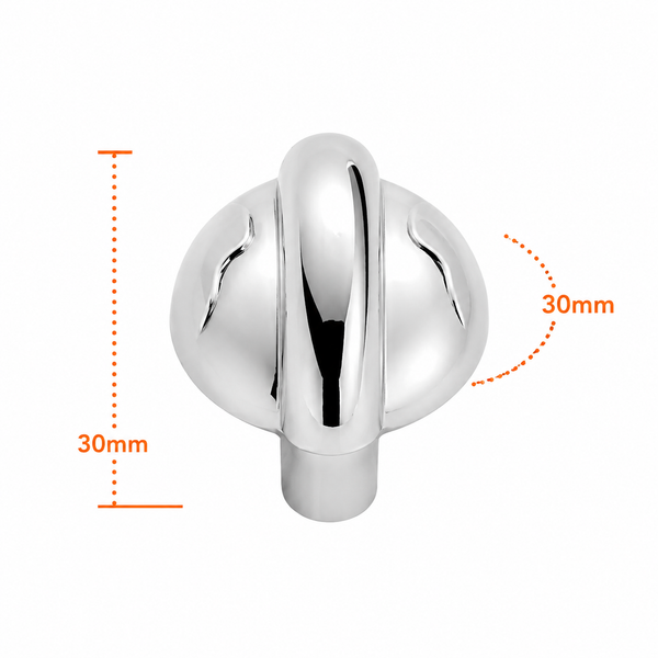 855 Plain Chrome Knob Handle