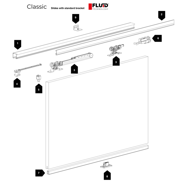Terno Classic Fluid Soft Closing Sliding Door – up to 120 kg