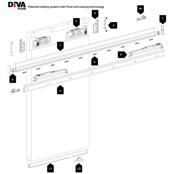 Terno Diva Fluid Italian Sliding Barn Door