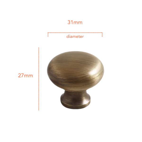 AB81 Antique Solid Brass Handle (PREORDER)