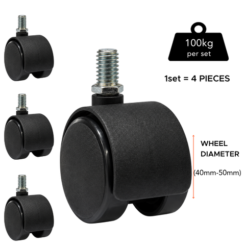 Screw Type Twin Caster (10mm thread)