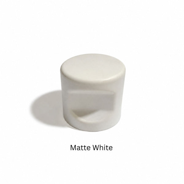 3055 Matte White Plastic Knob