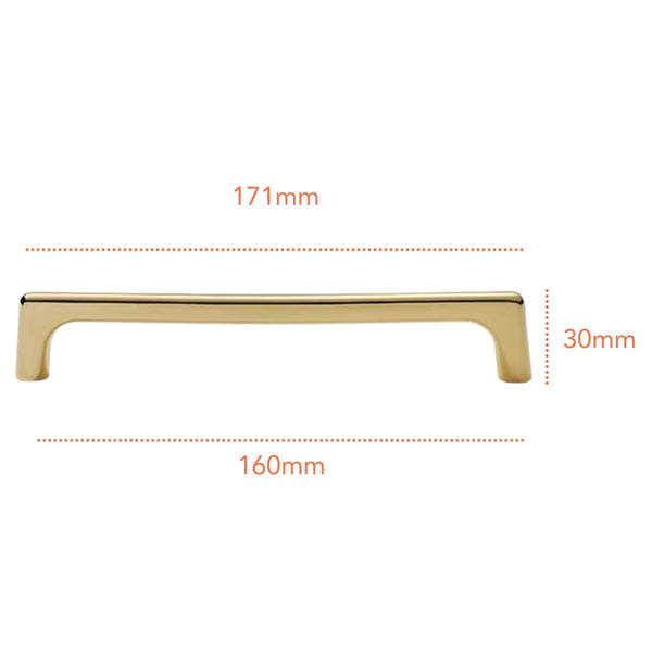 PB603 Polished Brass Handle (PREORDER)