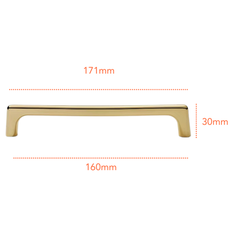 PB603 Polished Brass Handle (PREORDER)