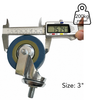 Screw Type Gray Rubber Caster 2inches and 3 inches