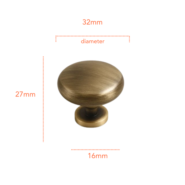 AB770 Antique Solid Brass Handle (PREORDER)