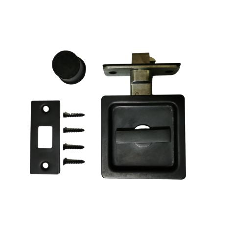 Matte Black Stainless Steel Privacy Sliding Door Lock
