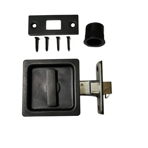 Matte Black Stainless Steel Privacy Sliding Door Lock