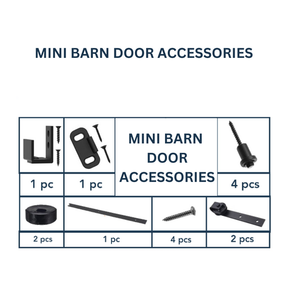 Mini Sliding Barn Door for Single or Double Door Cabinet