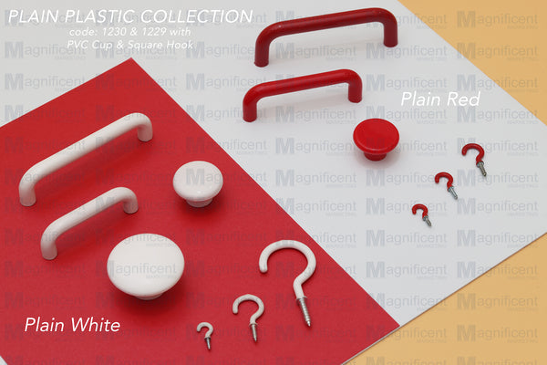 1229 Plain Red Plastic Pull Handle