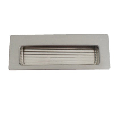 0965 Rectangle Silver Flush Handle