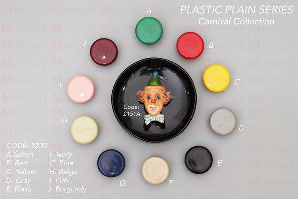 1230 Plain Green Plastic Knob