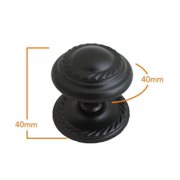 1048 Zinc Alloy Black Powdered Knob