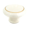 104 Beige Ceramic Knob with Golden Ring