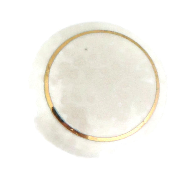 104 Beige Ceramic Knob with Golden Ring