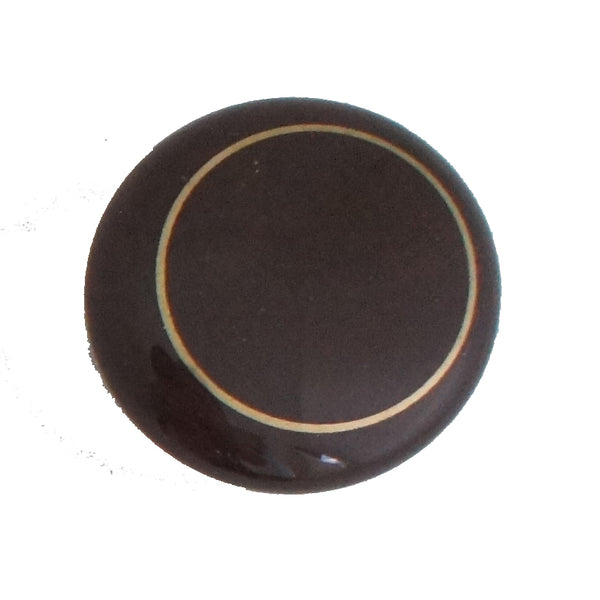 104 Brown Ceramic Knob with Golden Ring - Magnificent Marketing (DIY Builders Hardware)