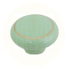 104 Green Ceramic Knob with Golden Ring