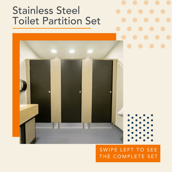 Stainless Steel Toilet Partition Set