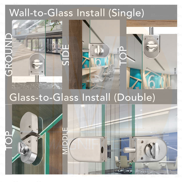 Tajima Frameless Double Glass Door Lock