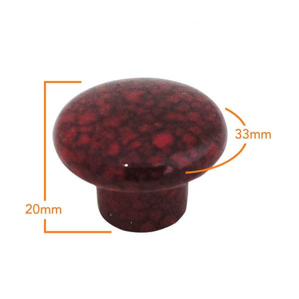 1200 Dark Red Marble Plastic Knob