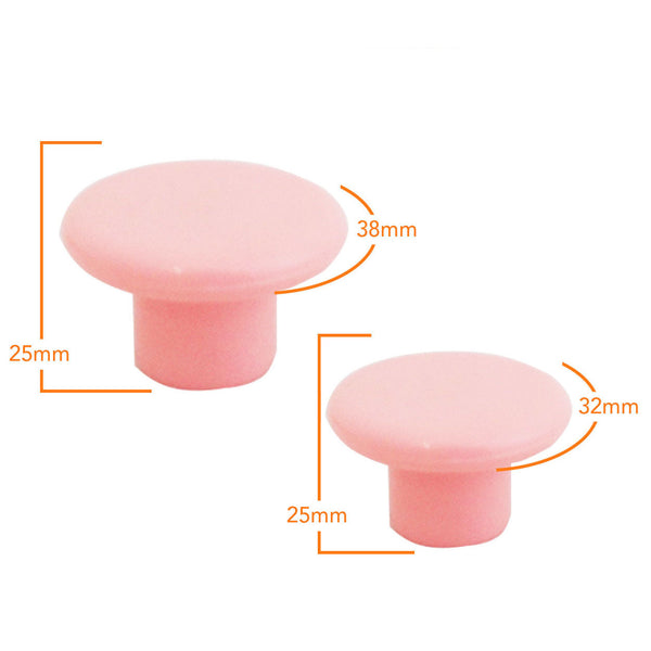 1230 Plain Pink Plastic Knob