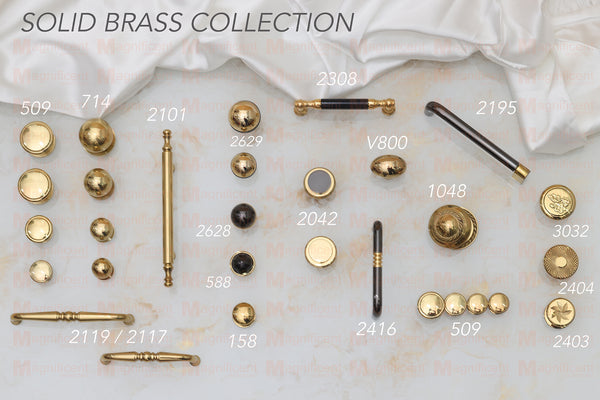 2629 Two Toned Solid Brass Knob