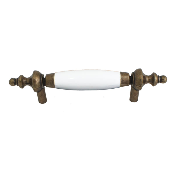 1401 White Antique English Classy Ceramic Pull