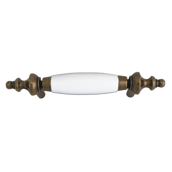 1401 White Antique English Classy Ceramic Pull