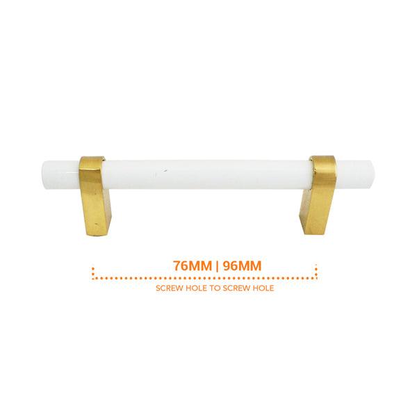 2169 Classy White Solid Brass Pull