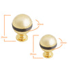 2629 Two Toned Solid Brass Knob