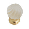 2778 Frosted Glass Knob with Brass Base