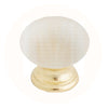 2783 Frosted Glass Knob with Brass Base