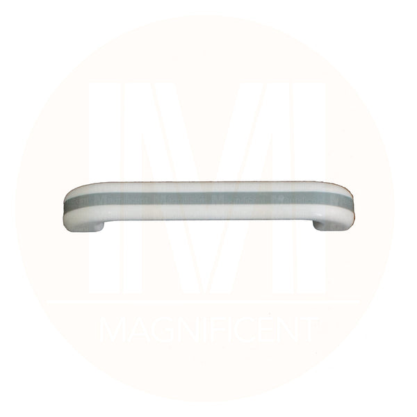 3020 White with Gray Stripes Plastic Pull Handle