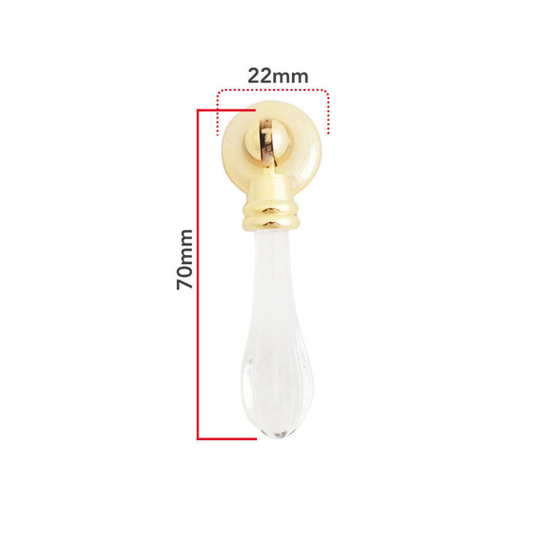 304 Crystal Solid Brass Knob Pull