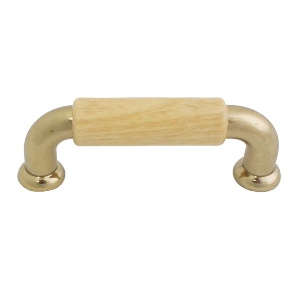 3113 Light Oak Zinc Brass Plated Pull - Magnificent Marketing (DIY Builders Hardware)