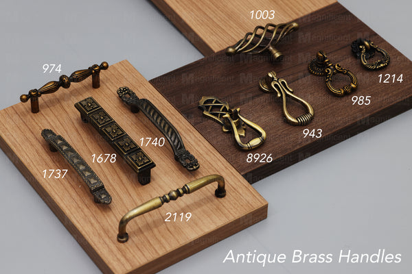 1003 Birdcage Antique Brass Pull
