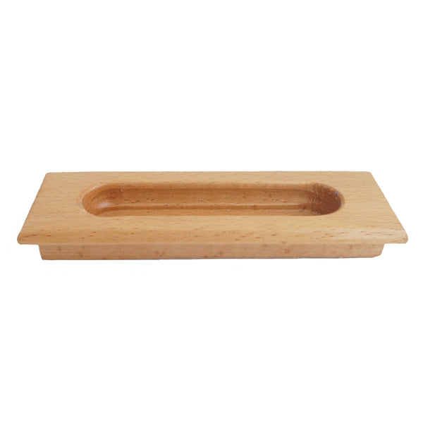 3902 Rectangle Light Oak Wooden Flush Pull - Magnificent Marketing (DIY Builders Hardware)