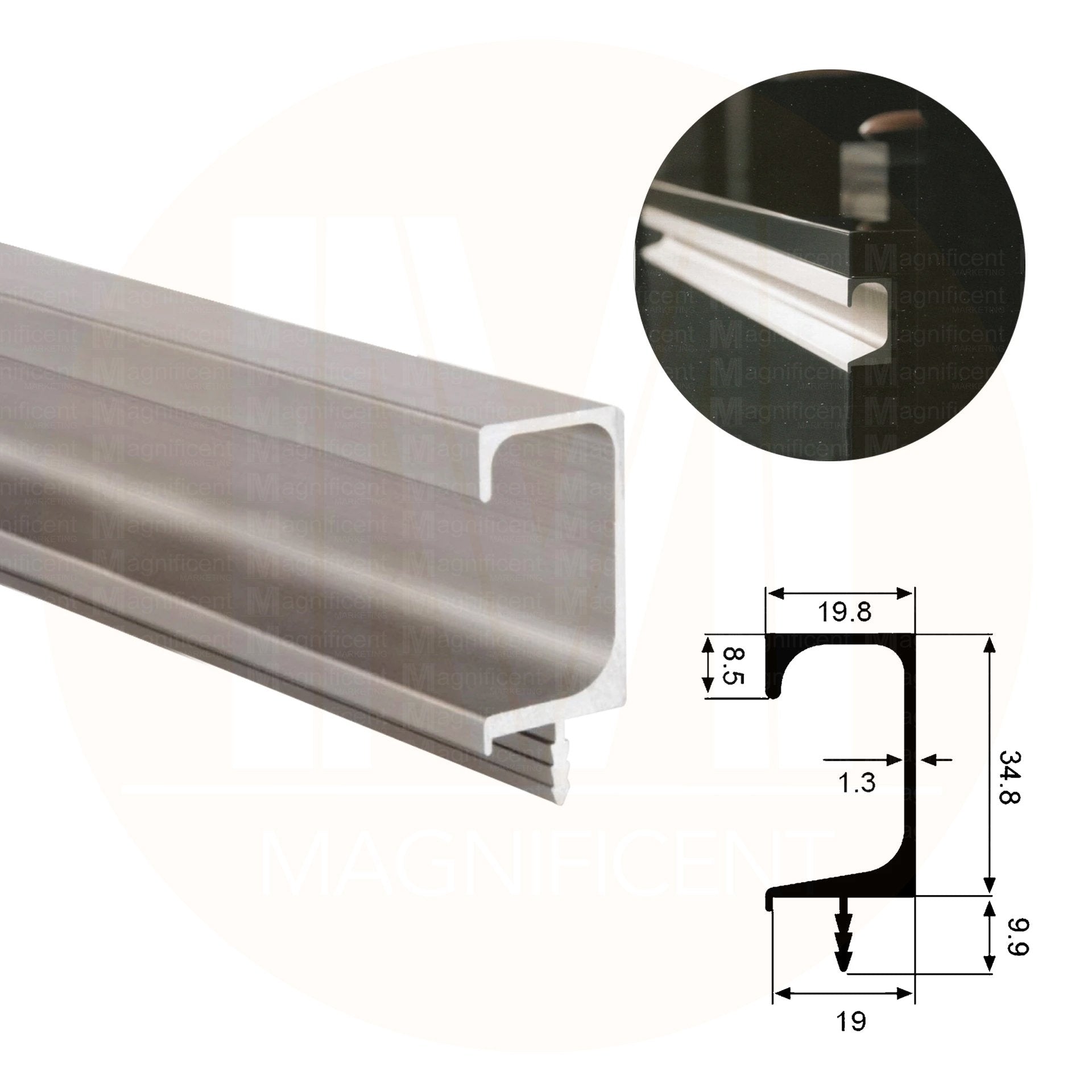 4035 C-Type Aluminum Handle Profile for Sale Philippines