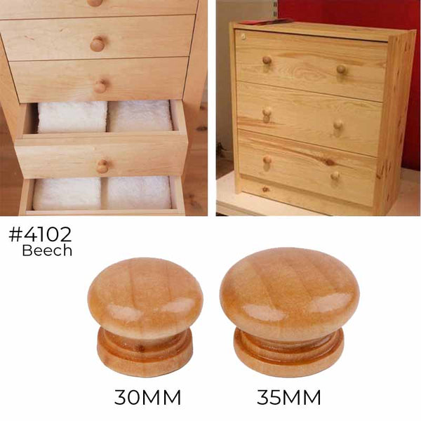 4102 Beech Wooden Knob